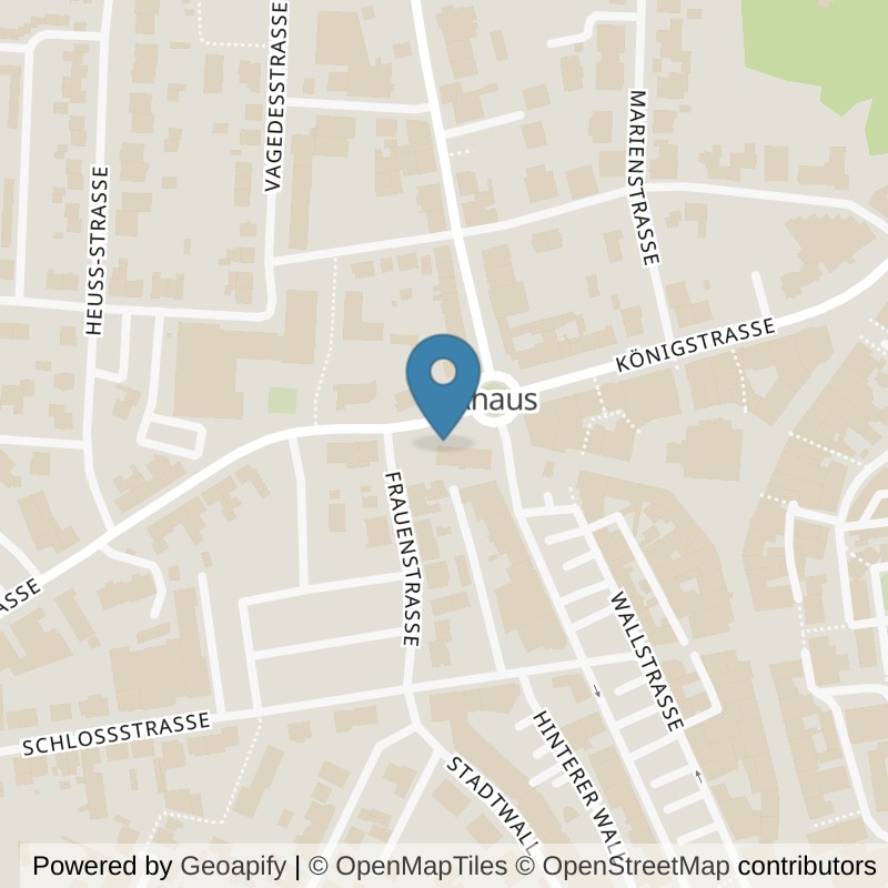 Map: location of Bodystreet Ahaus Zentrum in Ahaus