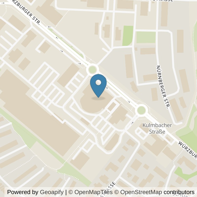 Map: location of Bodystreet Aschaffenburg Würzburger Straße in Aschaffenburg
