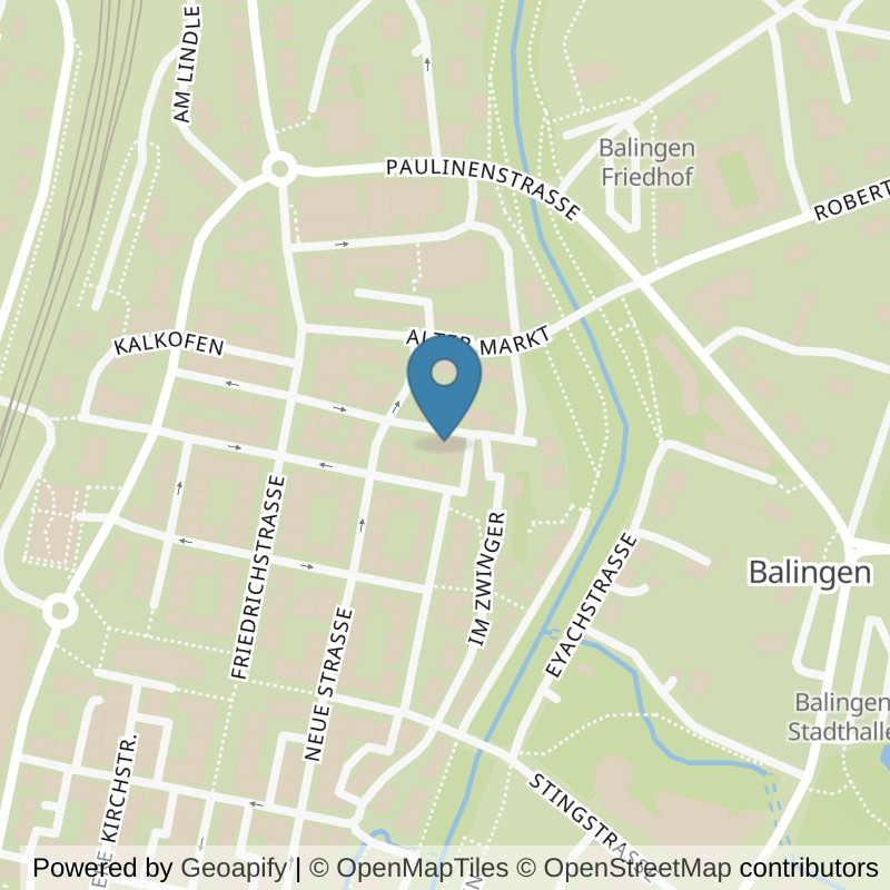 Map: location of Bodystreet Balingen Zentrum in Balingen