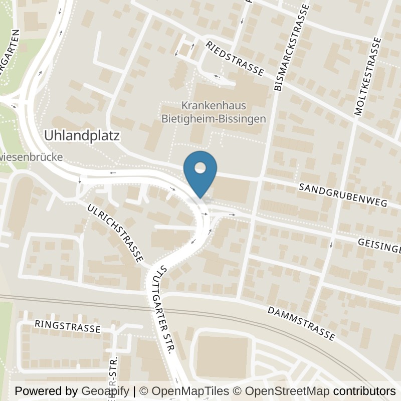 Map: location of Bodystreet Bietigheim-Bissingen in Bietigheim-Bissingen