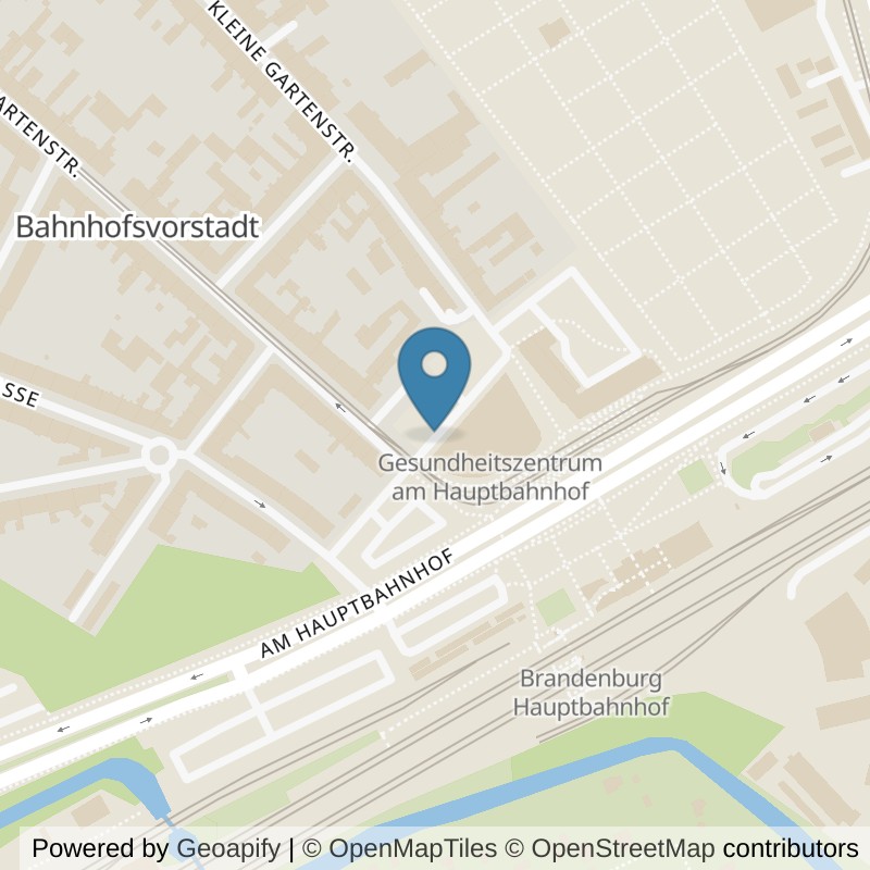 Map: location of Bodystreet Brandenburg Gesundheitszentrum in Brandenburg an der Havel