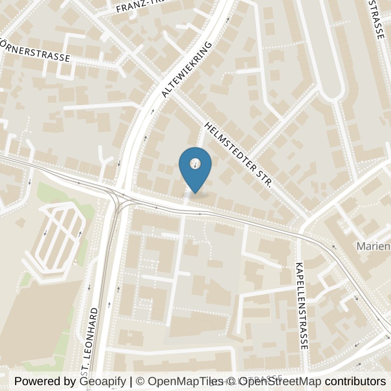 Map: location of Bodystreet Braunschweig Leonhardstraße in Braunschweig