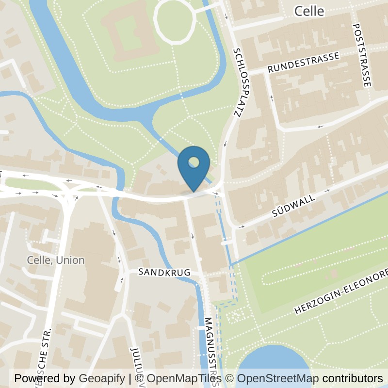 Map: location of Bodystreet Celle am Schlosspark in Celle