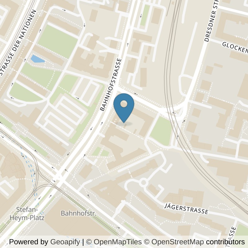Map: location of Bodystreet Chemnitz Bahnhofstraße in Chemnitz