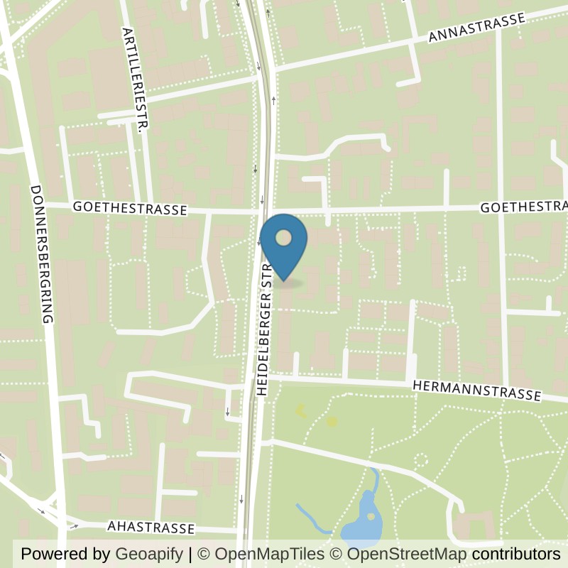 Map: location of Bodystreet Darmstadt Bessungen in Darmstadt