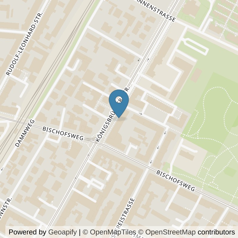 Map: location of Bodystreet Dresden Bischofsweg in Dresden