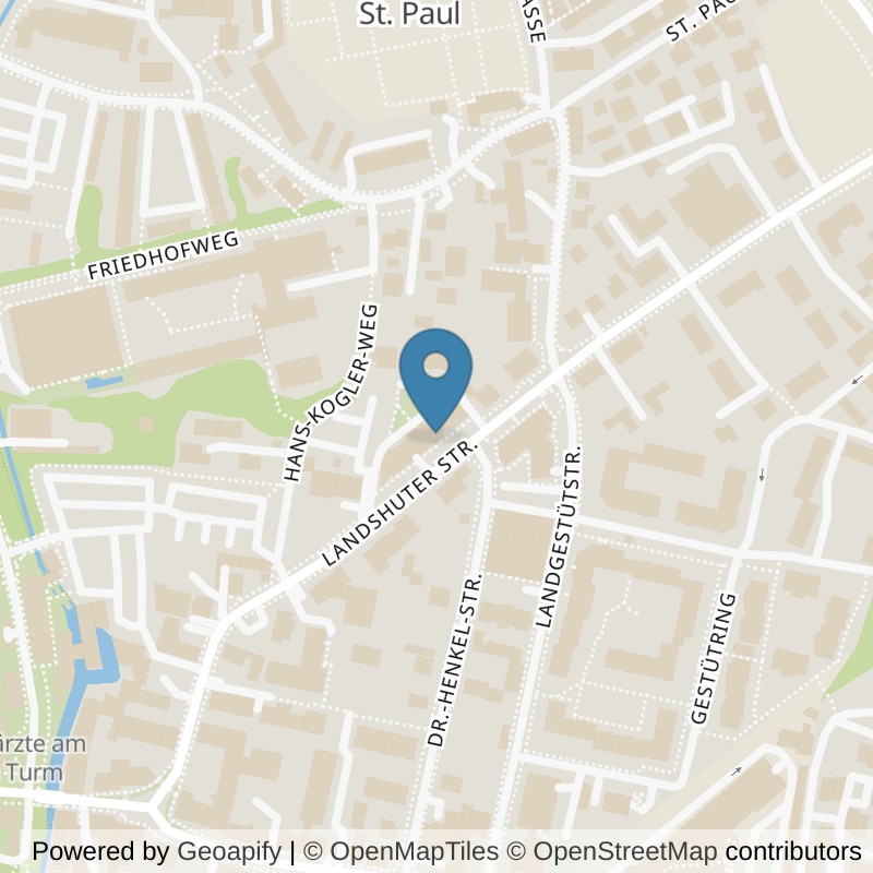Map: location of Bodystreet Erding Landshuter Straße in Erding