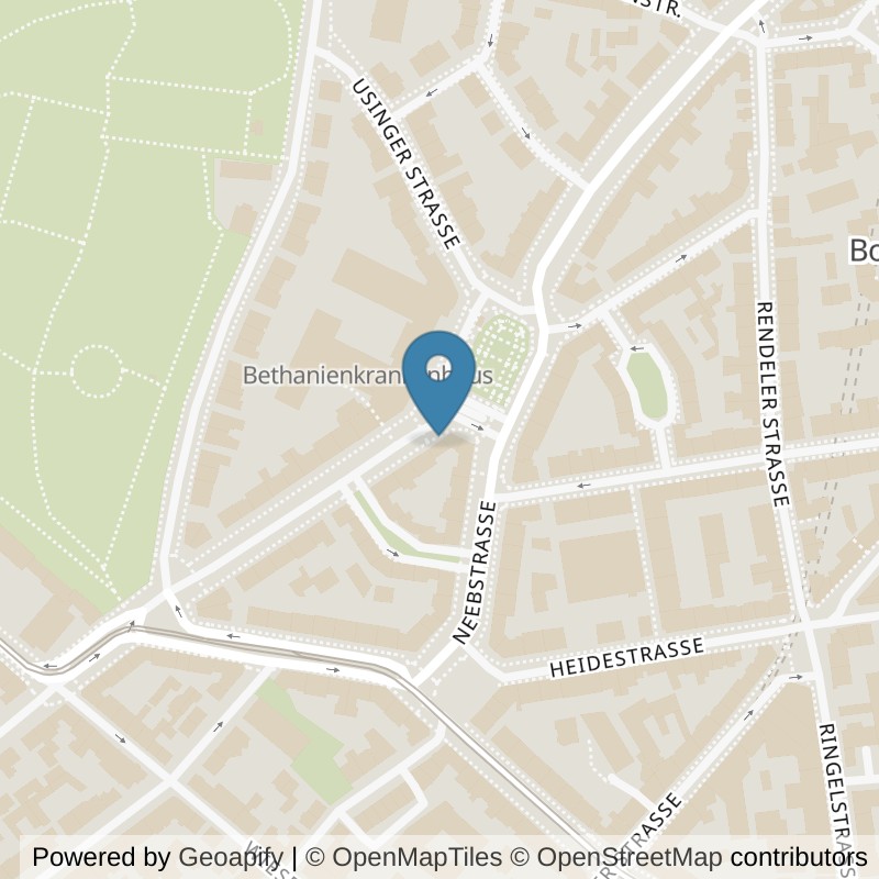 Map: location of Bodystreet Frankfurt Bornheim in Frankfurt am Main