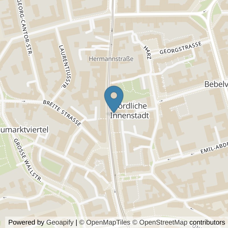 Map: location of Bodystreet Halle Geiststraße in Halle (Saale)