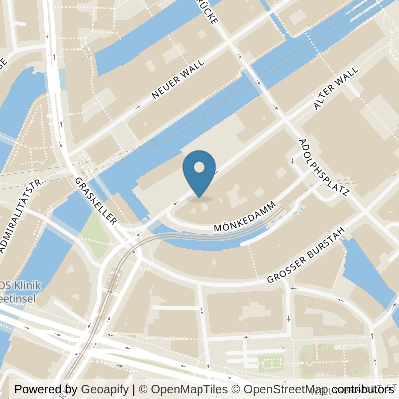 Map: location of Bodystreet Hamburg Alter Wall in Hamburg