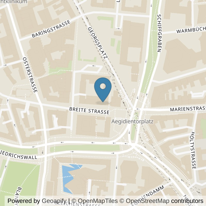 Map: location of Bodystreet Hannover Aegidientorplatz in Hannover
