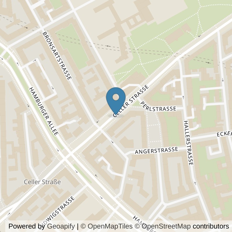 Map: location of Bodystreet Hannover Lister Meile in Hannover