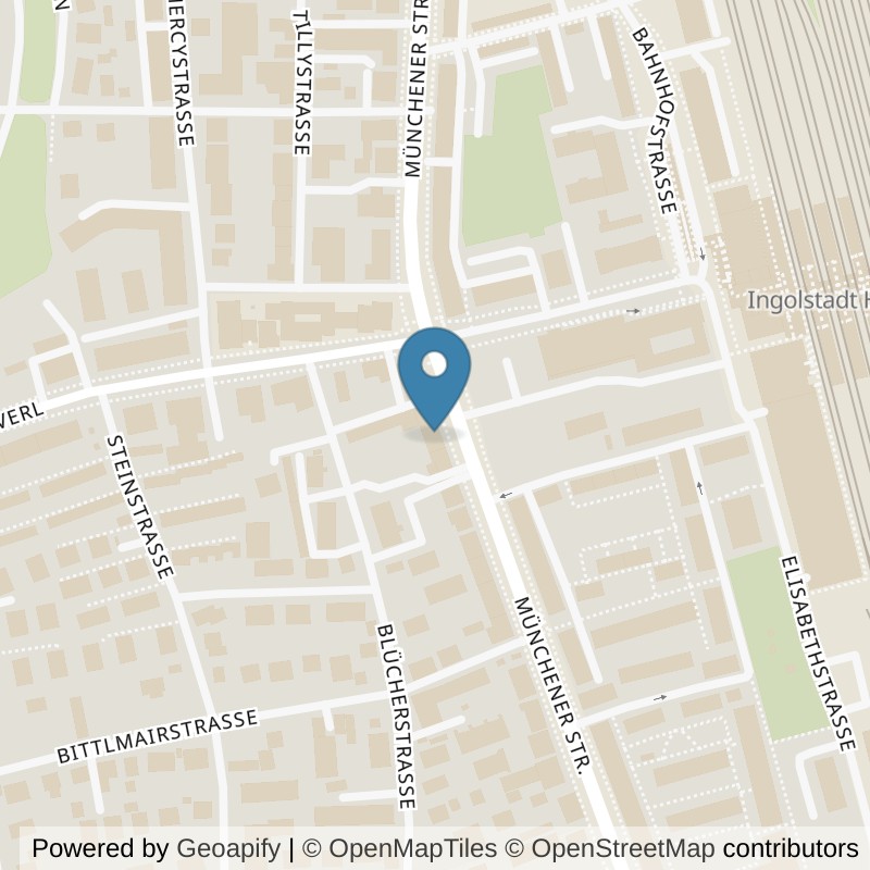 Map: location of Bodystreet Ingolstadt Münchener Straße in Ingolstadt