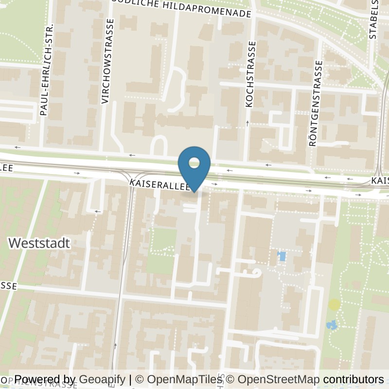 Map: location of Bodystreet Karlsruhe Amalienstraße in Karlsruhe