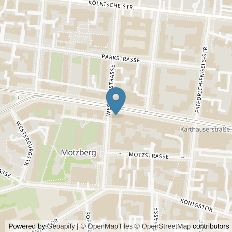 Map: location of Bodystreet Kassel Vorderer Westen in Kassel
