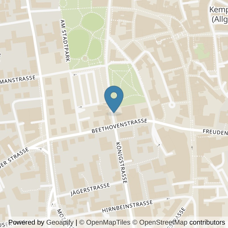 Map: location of Bodystreet Kempten Brauhöfe in Kempten