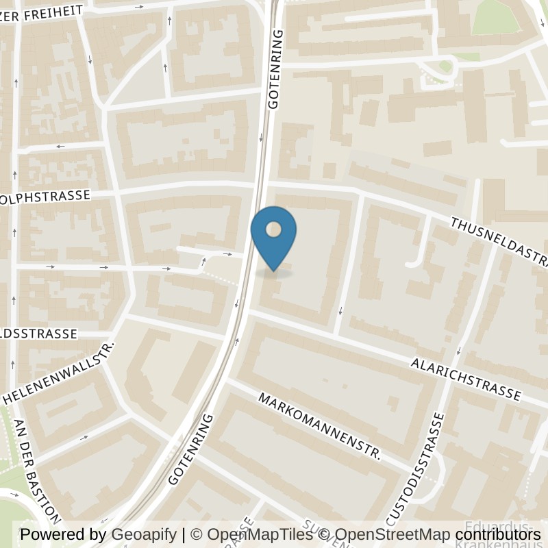Map: location of Bodystreet Köln Deutz in Köln