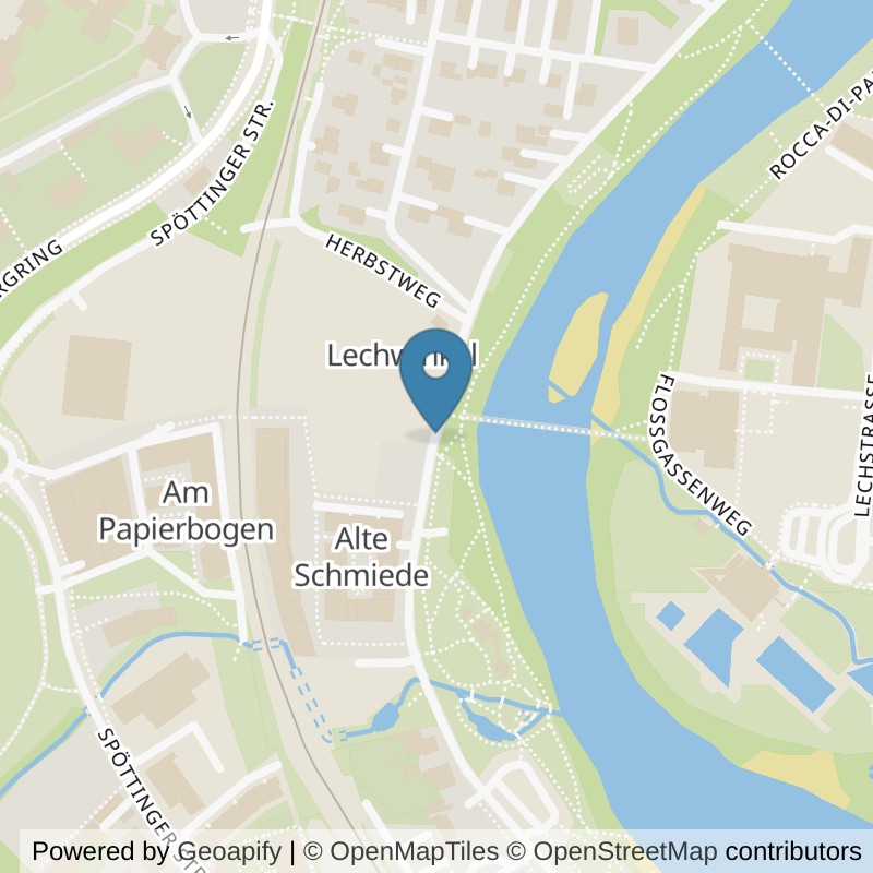 Map: location of Bodystreet Landsberg Papierbach in Landsberg am Lech