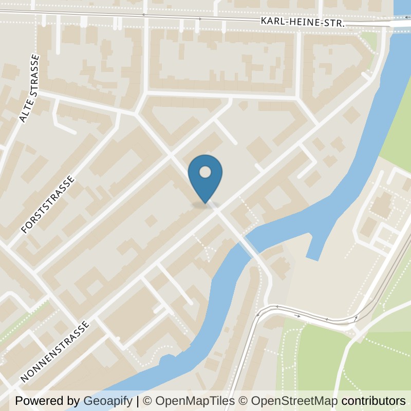 Map: location of Bodystreet Leipzig Könneritzbrücke in Leipzig