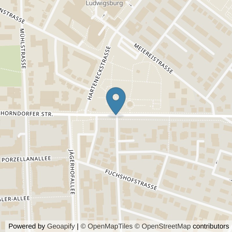 Map: location of Bodystreet Ludwigsburg in Ludwigsburg