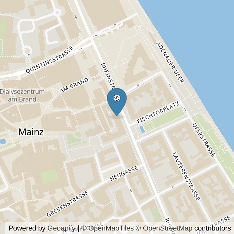 Map: location of Bodystreet Mainz Zentrum in Mainz