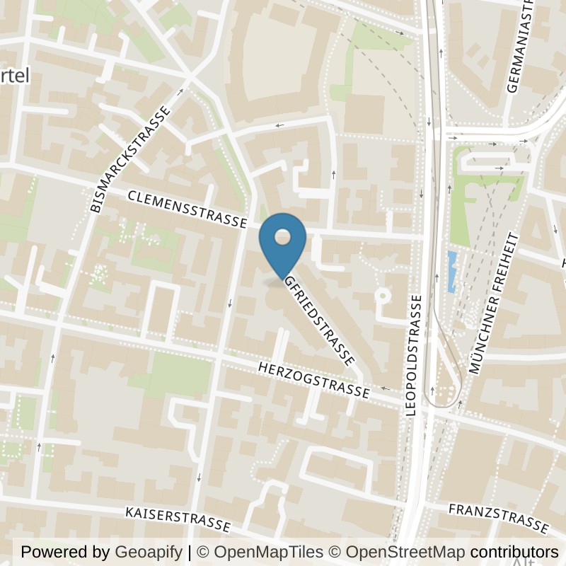 Map: location of Bodystreet München Münchner Freiheit in München