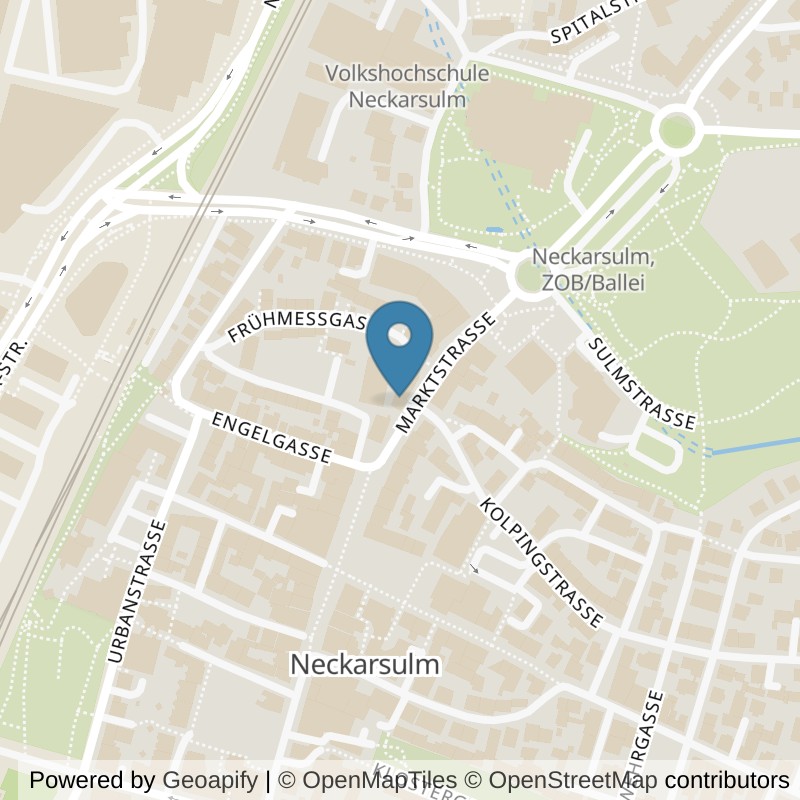 Map: location of Bodystreet Neckarsulm Marktstraße in Neckarsulm