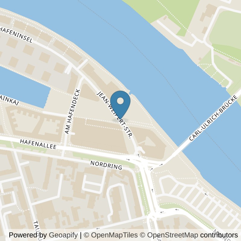 Map: location of Bodystreet Offenbach Hafeninsel in Offenbach