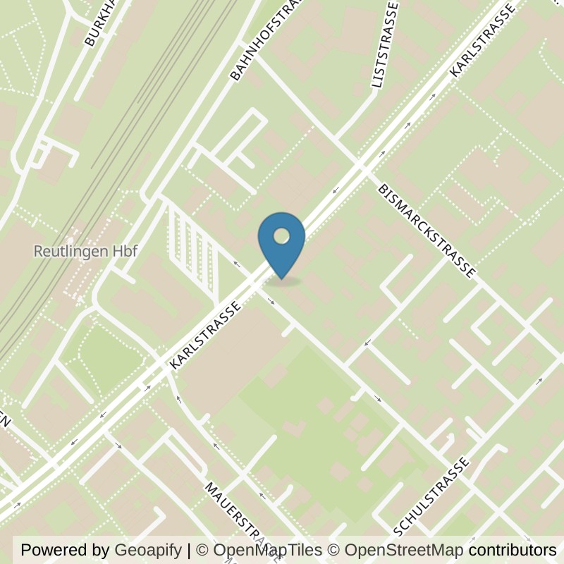 Map: location of Bodystreet Reutlingen Zentrum in Reutlingen