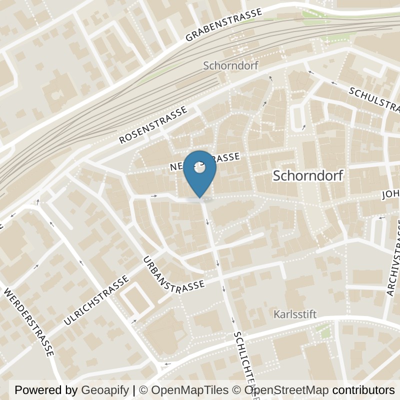 Map: location of Bodystreet Schorndorf in Schorndorf