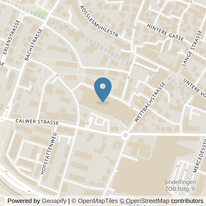Map: location of Bodystreet Sindelfingen Zentrum in Sindelfingen