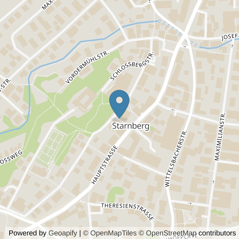 Map: location of Bodystreet Starnberg Hauptstraße in Starnberg