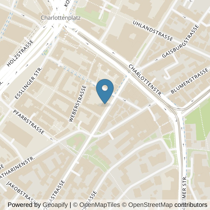 Map: location of Bodystreet Stuttgart Olgaeck in Stuttgart