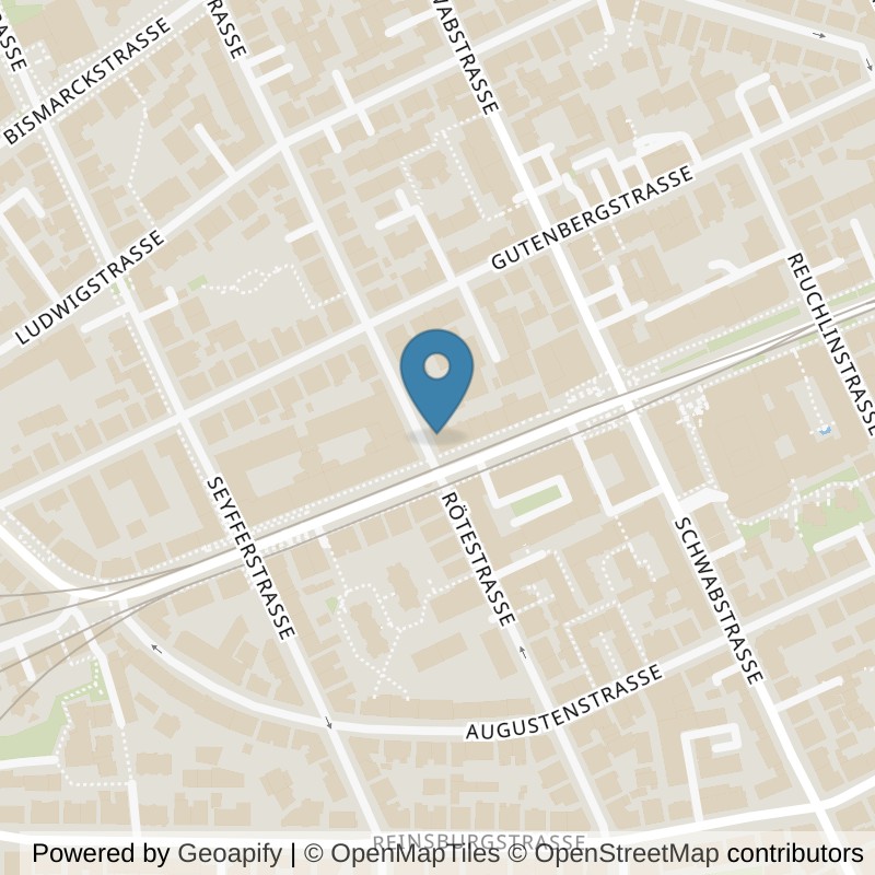 Map: location of Bodystreet Stuttgart Rotebühlstraße in Stuttgart