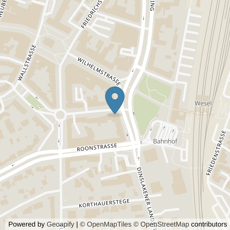 Map: location of Bodystreet Wesel Zentrum in Wesel