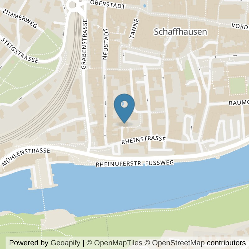 Map: location of Bodywerk - My Personal Fitness in Schaffhausen