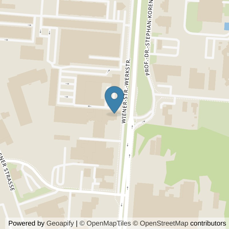 Map: location of Boutiquehotel Freizeittempel und Fitnessstudio in Wiener Neustadt