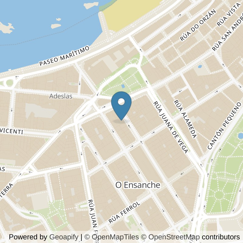 Map: location of Brooklyn Fitboxing A Coruña Centro in A Coruna