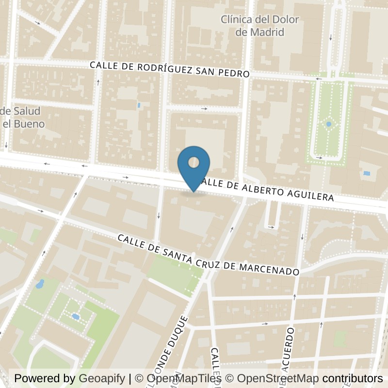 Map: location of Brooklyn Fitboxing Alberto Aguilera in Madrid