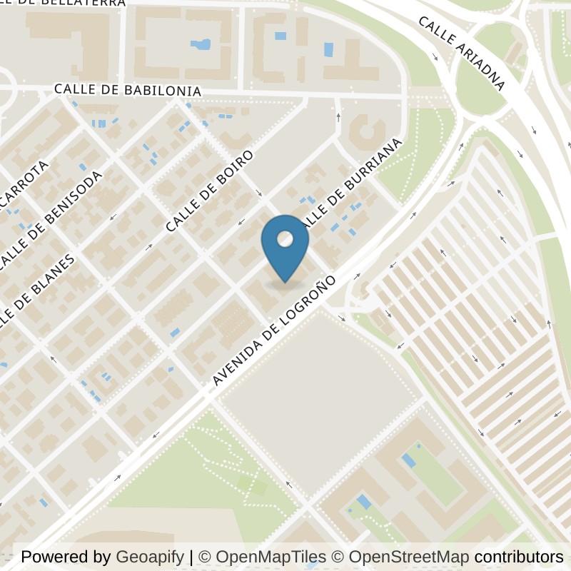 Map: location of Brooklyn Fitboxing Barajas in Madrid