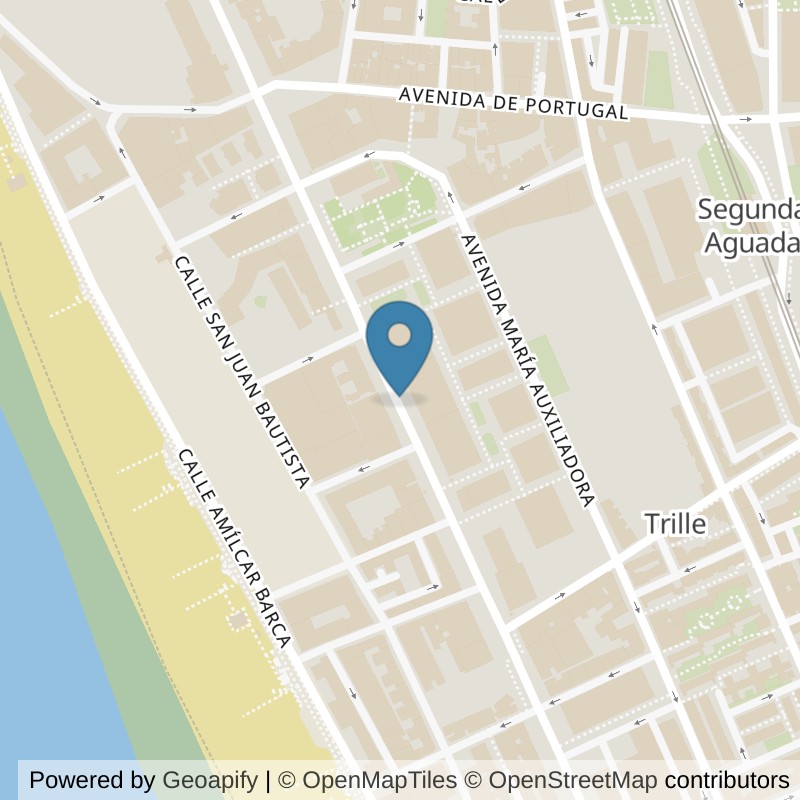 Map: location of Brooklyn Fitboxing Cádiz in Cádiz