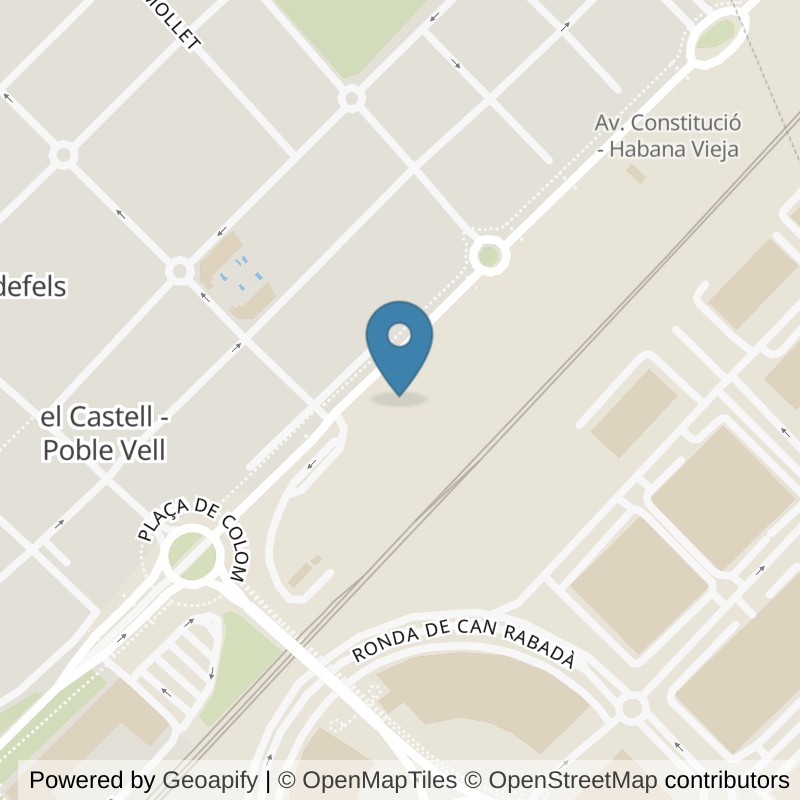 Map: location of Brooklyn Fitboxing Castelldefels in Barcelona
