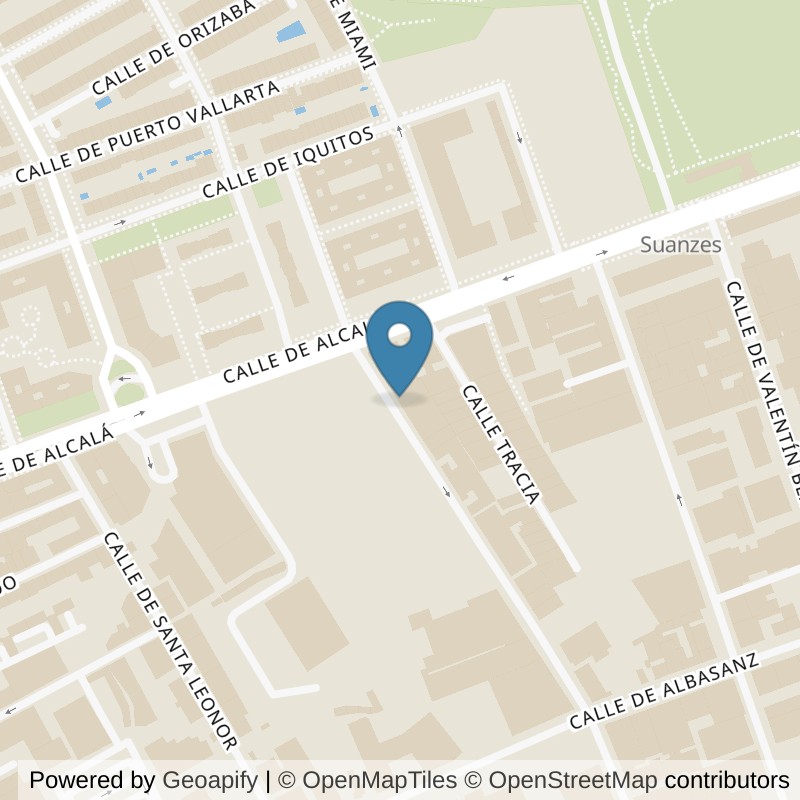Map: location of Brooklyn Fitboxing Ciudad Lineal in Madrid