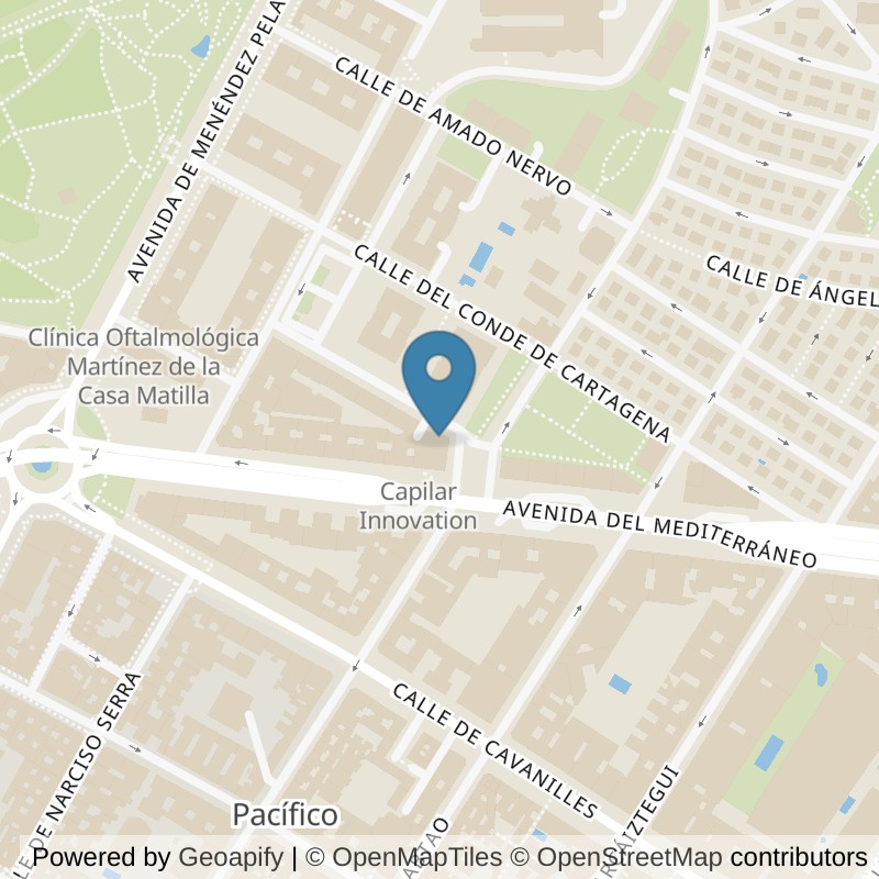 Map: location of Brooklyn Fitboxing Conde De Casal in Madrid