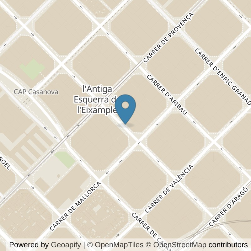Map: location of Brooklyn Fitboxing Eixample in Barcelona