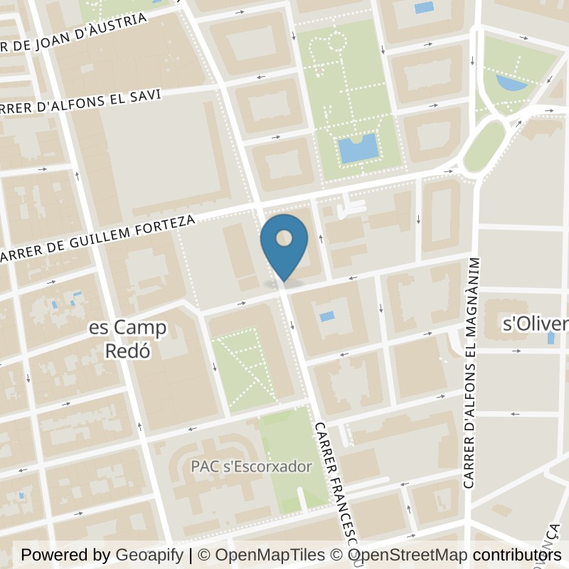 Map: location of Brooklyn Fitboxing Escorxador in Palma