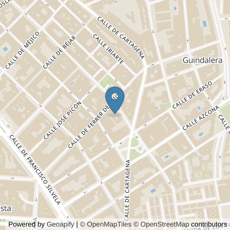 Map: location of Brooklyn Fitboxing Guindalera in Madrid