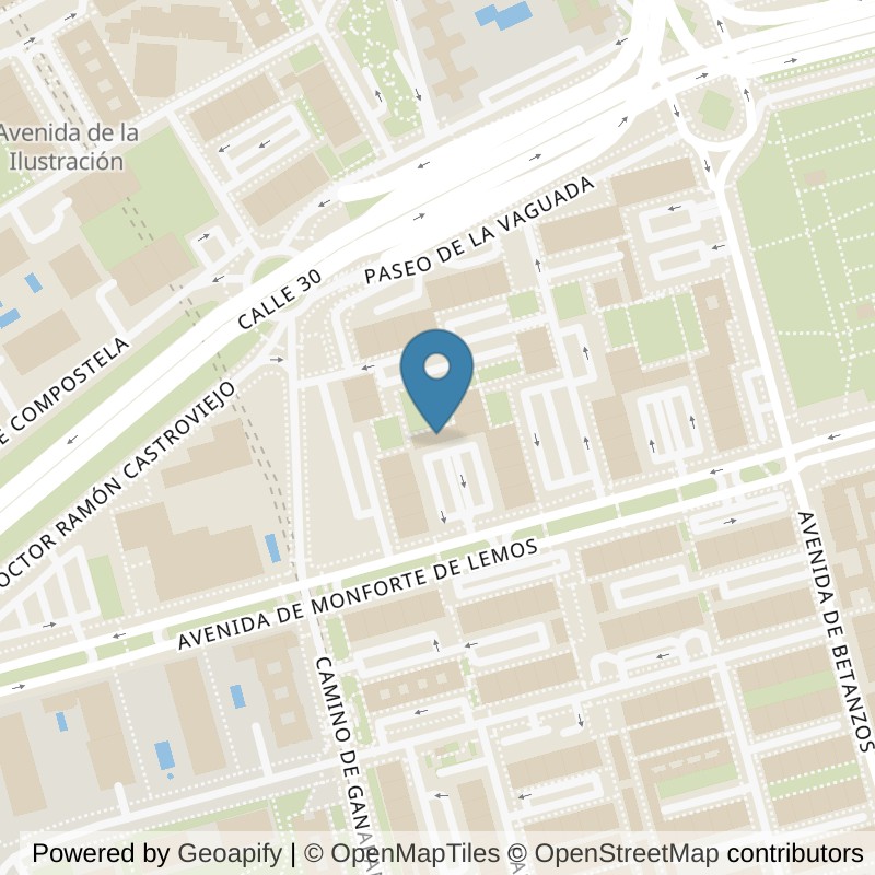 Map: location of Brooklyn Fitboxing La Vaguada in Madrid