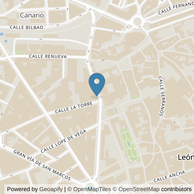 Map: location of Brooklyn Fitboxing León in León