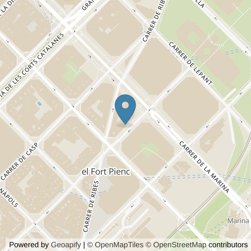 Map: location of Brooklyn Fitboxing Marina in Barcelona